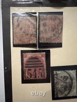 Lot de timbres de Grande-Bretagne avec un penny black, 22 penny rouges et plus encore