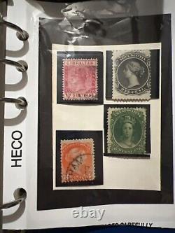 Lot de timbres de Grande-Bretagne avec un penny black, 22 penny rouges et plus encore