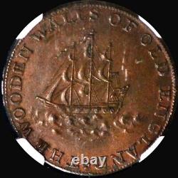 NGC MS65 1795 Grande-Bretagne Middlesex. Série nationale cuivre 1/2 Penny Token