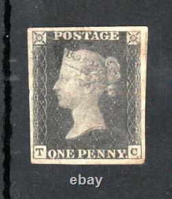 Nice Stamp Victoria 1840 1d Penny Black Avec 4 Marges