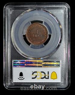 Pcgs Pr62 1846 Grande Britaine Queen Victoria Pattern Cuivre Cent, Très Rare