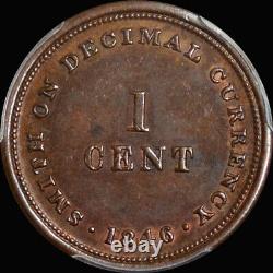 Pcgs Pr62 1846 Grande Britaine Queen Victoria Pattern Cuivre Cent, Très Rare