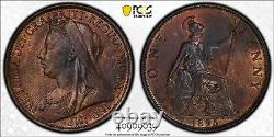 Penny de Grande-Bretagne 1895 PCGS-MS64-BN. #202804 PCGS GOLD SHIELD