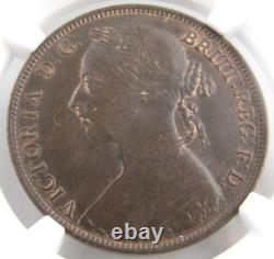 Penny de Grande-Bretagne de 1885 certifié NGC AU-58 Marron