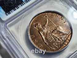 Penny de Grande-Bretagne de 1902 ICG MS-63 RB? Beau spécimen de haute qualité