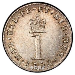 Penny en argent de Grande-Bretagne de 1792, 1d, KM#610 S-3760, PCGS MS62 #45479430 Appel visuel