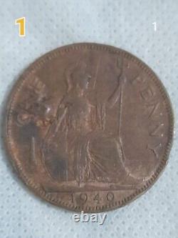 Pièce d'un penny de 1940 Grande-Bretagne Georgivs Erreur de pièce