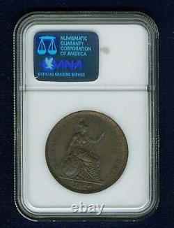 Pièce de 1 penny de Grande-Bretagne George IV 1826, non circulée, certifiée Ngc Ms64-bn.