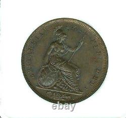 Pièce de 1 penny de Grande-Bretagne George IV 1826, non circulée, certifiée Ngc Ms64-bn.