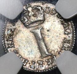 Pièce en argent sterling de Grande-Bretagne de 1709 NGC MS 62 Anne Penny POP 1/0 (24070801D)