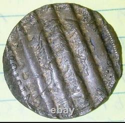 Pièce rare de demi-penny britannique de 1871 annulée par la Monnaie et gaufrée