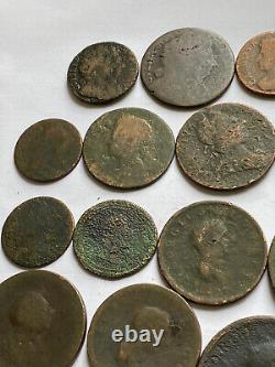 Pièces de cuivre de Grande-Bretagne Charles II George William & Mary Cartwheel Penny LOT DE TRAVAIL14