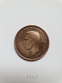Rare 1937 Grande-Bretagne George VI Un Penny