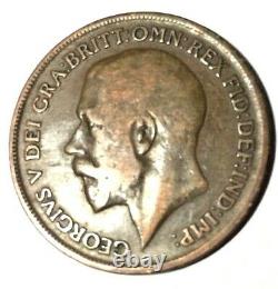 Rare, One Penny Coin George V 1921 (date Clé)