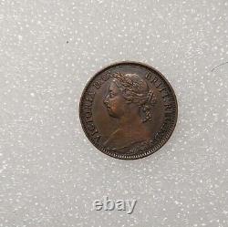 Royaume-Uni 1881-H Grande-Bretagne Royaume-Uni Reine VICTORIA Authentique Pièce d'un Penny