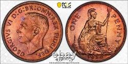 Royaume-Uni Grande-Bretagne, Preuve 1d 1 Penny 1950 PCGS PR 65 RB (10), Rare