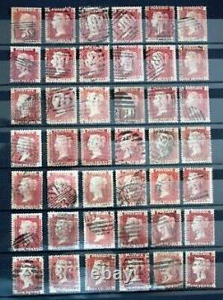 Sg43 1d Penny Red Used (vgu/fu) Plaques De Timbre 71-224 (excl. 77)