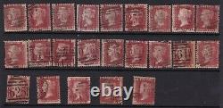 Sg43 Penny Rouge Timbres Victoriens. Plaque Full Run 71 Plaque 225
