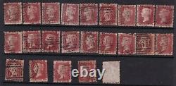 Sg43 Penny Rouge Timbres Victoriens. Plaque Full Run 71 Plaque 225