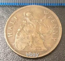 TRÈS RARE ERREUR DE MONNAIE George V Demi-Penny GB UK 1930 Œuvre d'art fantôme Collectionneur