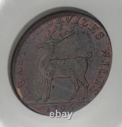 Tonned 1796 Grande-bretagne 1/2 Penny Wiltshire Devizes Ngc Token Ms63 Rb