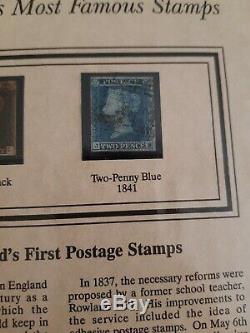 Tout D'abord Timbre-poste Penny Noir 1840 Du Monde Et Deux Blue Penny 1841