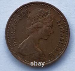 Très RARE 1971 Grande-Bretagne Une 1 Nouvelle Penny Pièce de la Reine Elizabeth II Collectionnable