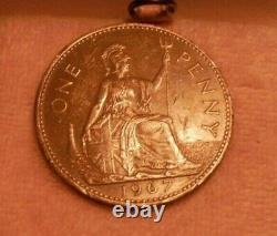 Très Rare One Penny Coin 1967 Elizabeth II Bon État