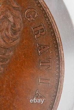 Ultra Rare 1858 Grande-bretagne Penny Ngc Ms62+ Bn Première Découverte Double Die