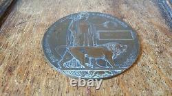 Ww1 Death Penny Dead Mans Penny Bronze Wwi Memorial Plaque Fred Henry