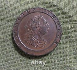 #d304. 1797 Grande-bretagne Cartwheel Two Penny Coin, Proclamation Coin